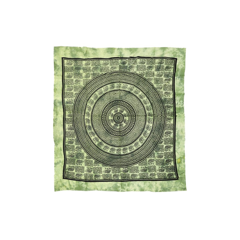 PAREO DOBLE 210X230 CM 100%ALG.ESTAMPADO SHANNAH ESMERALDA