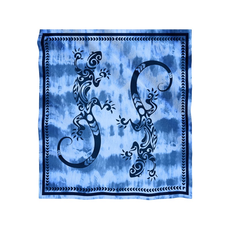 PAREO DOBLE 210X230 CM 100%ALG.ESTAMPADO GUECO AZUL