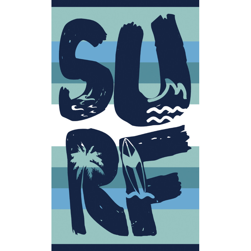 TOALLA 100X170 JACQUARD TERC.SURFRISE AGUA