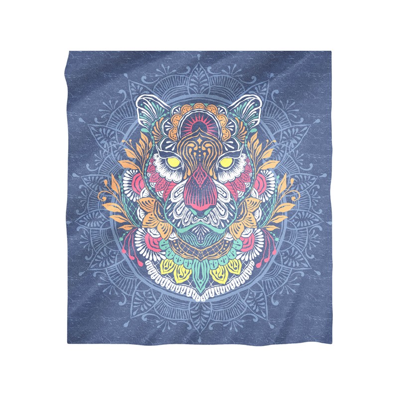 PAREO DOBLE 210X230 100%ALG.ESTAMPADO MEENAH AZUL