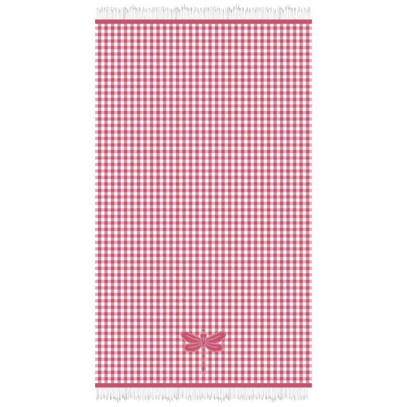 TOALLA 100X170 JACQUARD TERC.VICHY FUCSIA