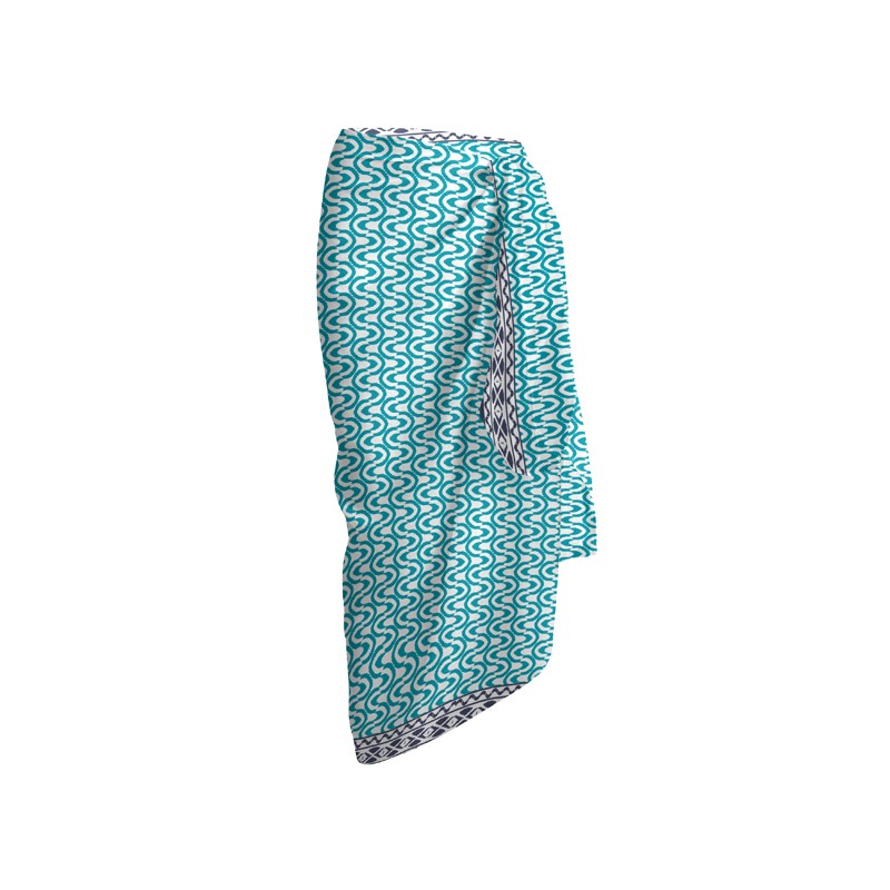 PAREO VOILE 100X180 100% ALG.ESTAMPADO AMBERLHI TURQUESA