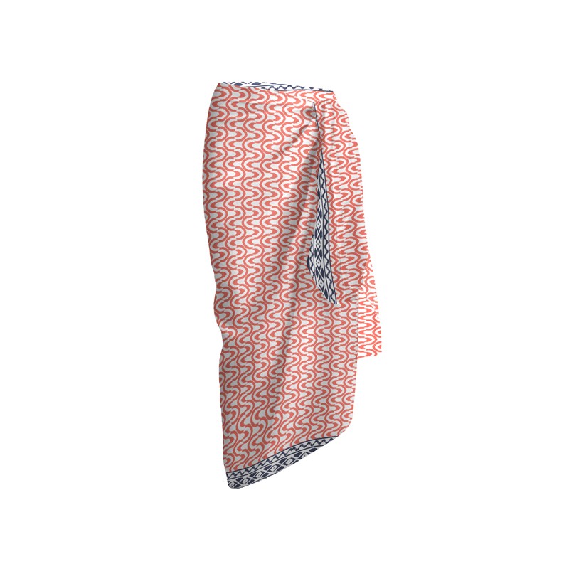 PAREO VOILE 100X180 100% ALG.ESTAMPADO AMBERLHI CORAL