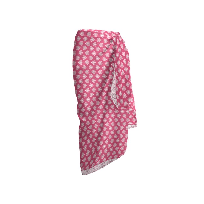 PAREO VOILE 100X180 100% ALG.ESTAMPADO OMBAI FRESA