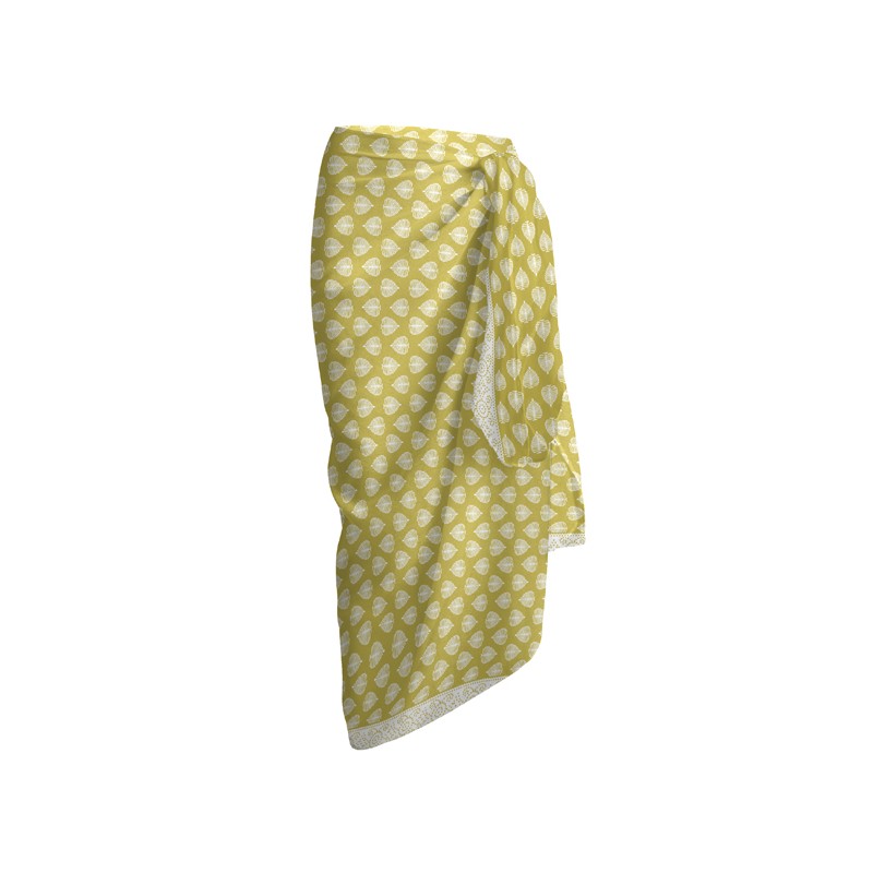 PAREO VOILE 100X180 100% ALG.ESTAMPADO OMBAI GOLD