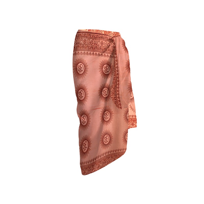 PAREO VOILE 100X180 100% ALG.ESTAMPADO HIDOLA NARANJA