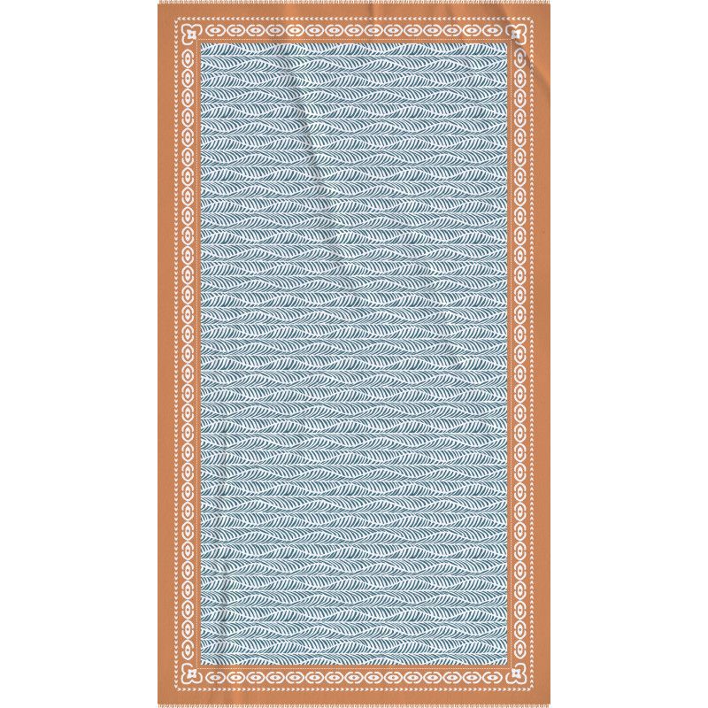 PAREO VOILE 100X180 100%ALG.ESTAMPADO AREZZO AZUL