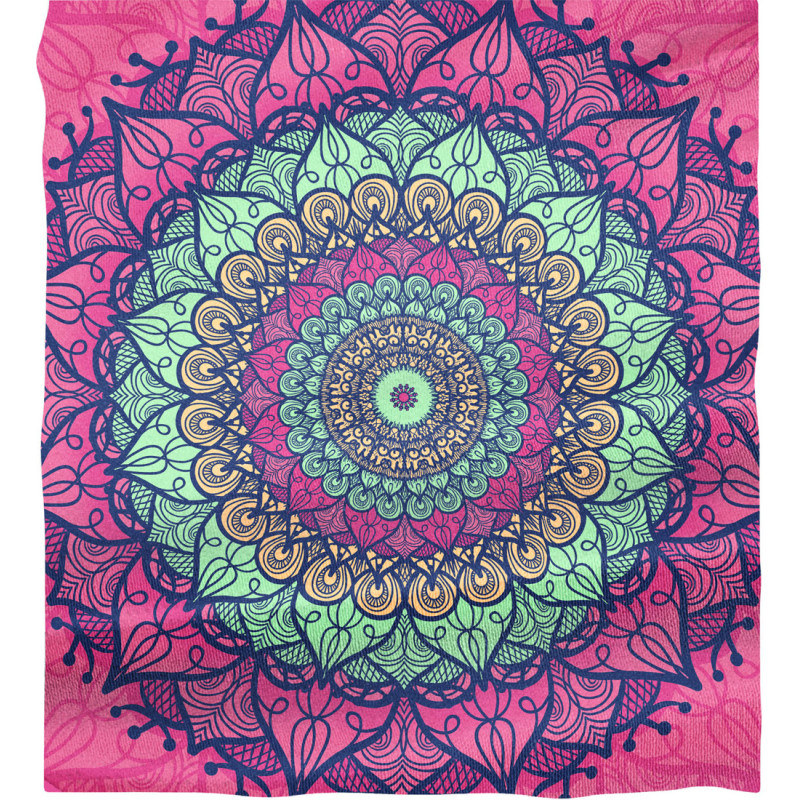 PAREO DOBLE 210X230 CM 100%ALG. ESTAMPADO MACELO FUCSIA