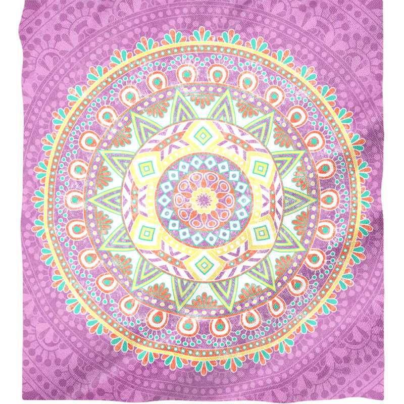 PAREO DOBLE 210X230 CM 100%ALG.ESTAMPADO WONOMI LILA