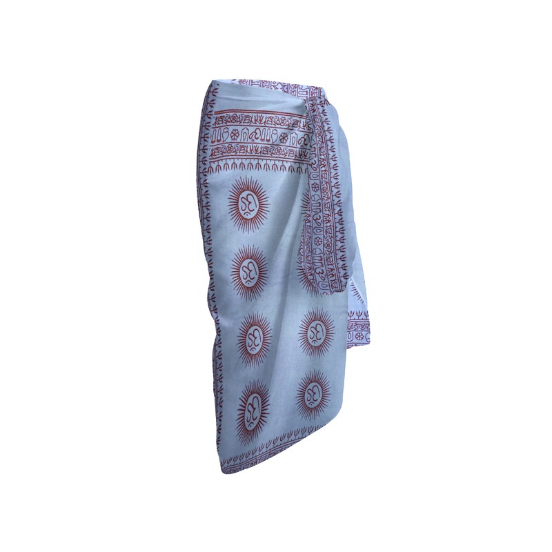 PAREO VOILE 100X180 100% ALG.ESTAMPADO HIDOLA AZUL