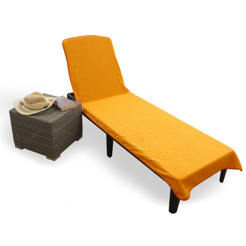 TOALLA TUMBONA 70X200+20 CMS.400 GR/M2 100%ALG.NARANJA