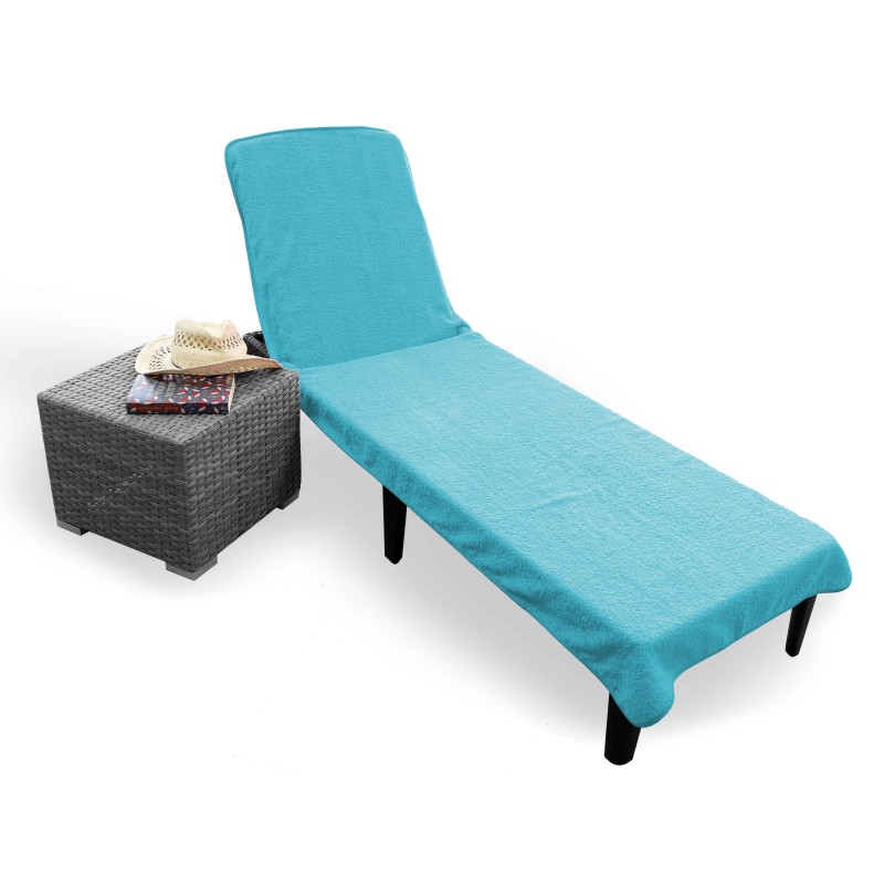 TOALLA TUMBONA 70X200+20 CMS.400 GR/M2 100%ALG.TURQUESA