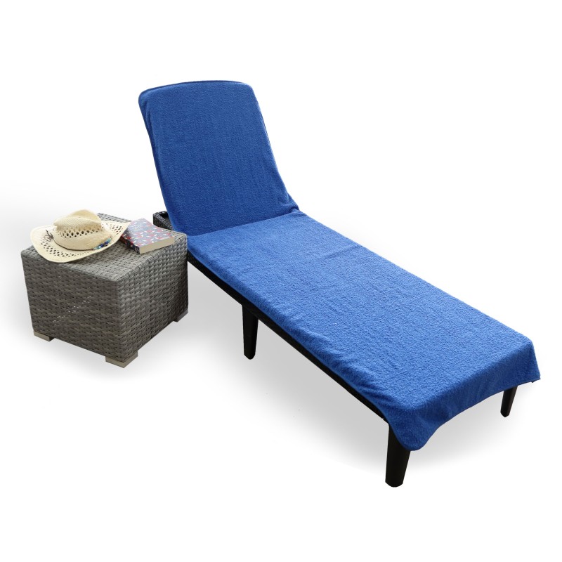 TOALLA TUMBONA 70X200+20 CMS.400 GR/M2 100%ALG.AZULON