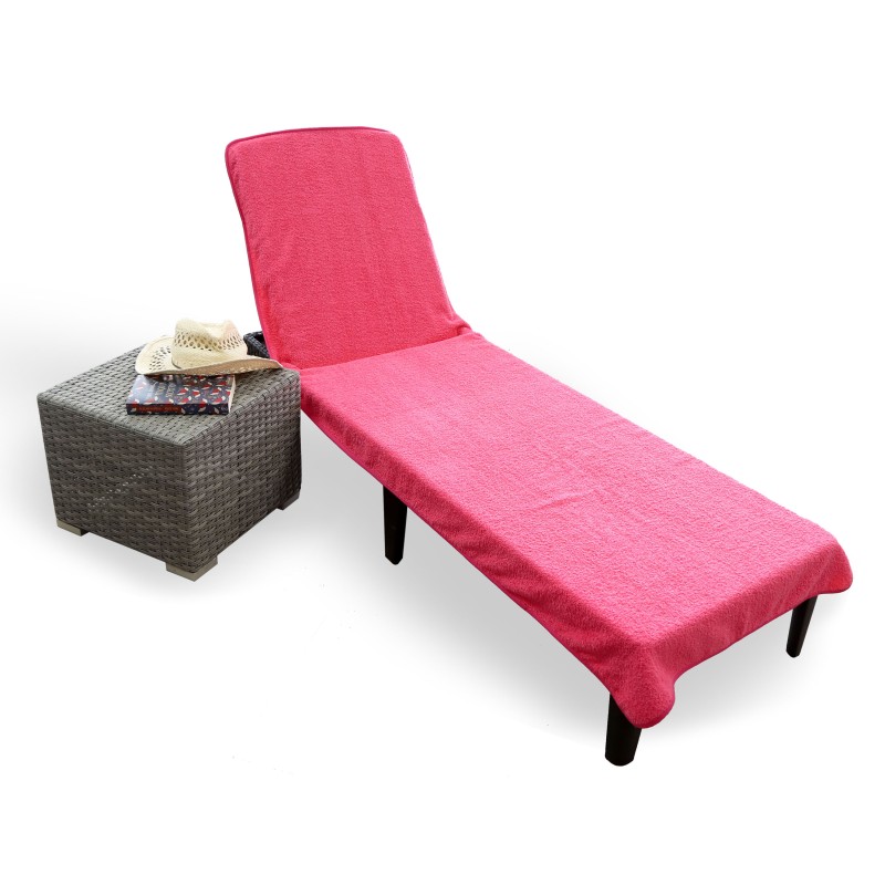 TOALLA TUMBONA 70X200+20 CMS.400 GR/M2 100%ALG.FUCSIA
