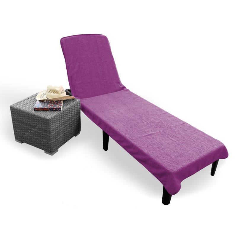 TOALLA TUMBONA 70X200+20 CMS.400 GR/M2 100%ALG.MORADO