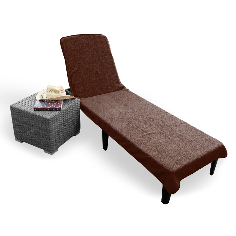 TOALLA TUMBONA 70X200+20 CMS.400 GR/M2 100%ALG.CHOCOLATE