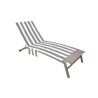 TOALLA TUMBONA 80X190 CM CON AJUSTES Y BOLSILLOS ESTRIBE GRIS