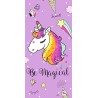 TOALLA 75X150 TERCIOPELO ESTAMPADA MAGICAL MALVA